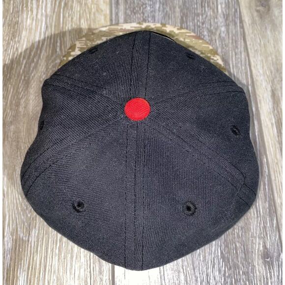 New Era NFL Atlanta Falcons Black 59FIFTY Fitted SnapBack Hat Cap Camo Bill - Picture 6 of 11